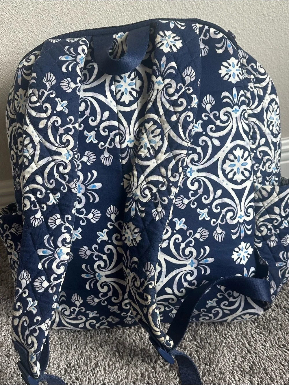 Vera Bradley Navy Floral Quilted Tote